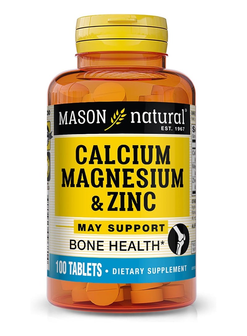 كالسيوم طبيعي ومغنيسيوم وزنك، 100 قرص