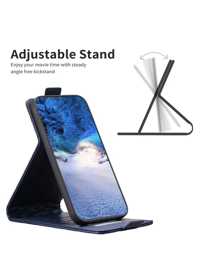 اس-توب جراب هاتف Samsung Galaxy A55 من الجلد بتصميم شبكي ماسي قابل للطي عموديًا - Image 4