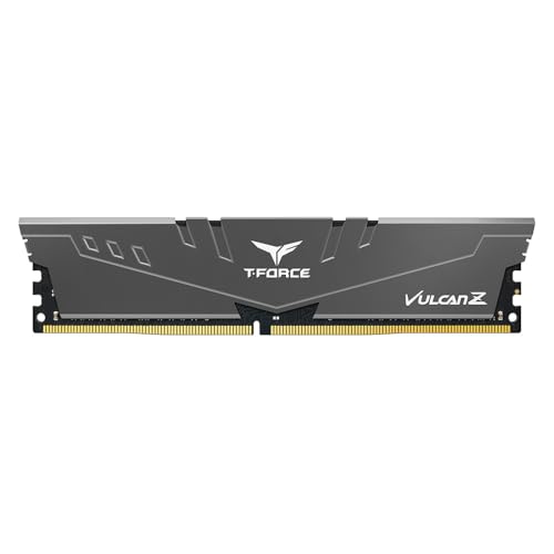 TeamGroup T-Force Vulcan Z 8GB 3200MHz (3200MT/s) CL16 Grey DDR4 UDIMM Desktop Gaming Memory, Metal Heatsink, Supports XMP 2.0, Compatible with Intel/AMD CPU, High Performance, Low Latency RAM Module - Image 1