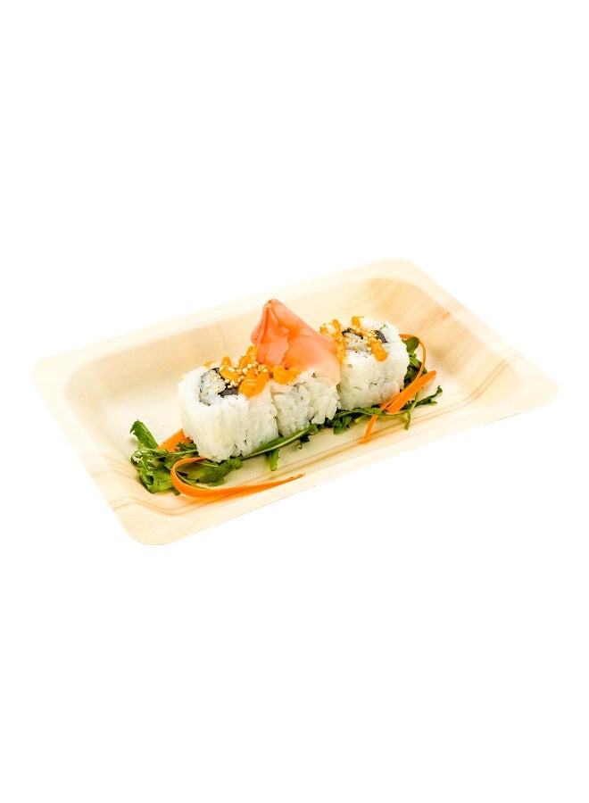 Restaurantware 7.8 x 5 Inch Wood Plates, 200 Round Disposable Wooden Plates - Durable, Sustainable, Poplar Wood Dinner Plates, Greaseproof, For Parties, Banquets, Catered Events Or Weddings - Image 2