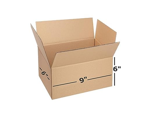 SecureShip 9 x 6 x 6 Corrugated Cardboard 3 Ply Box For Packing, Moving, Shipping, Gifting, Multi Propose Use (Pack of 50) - Image 1