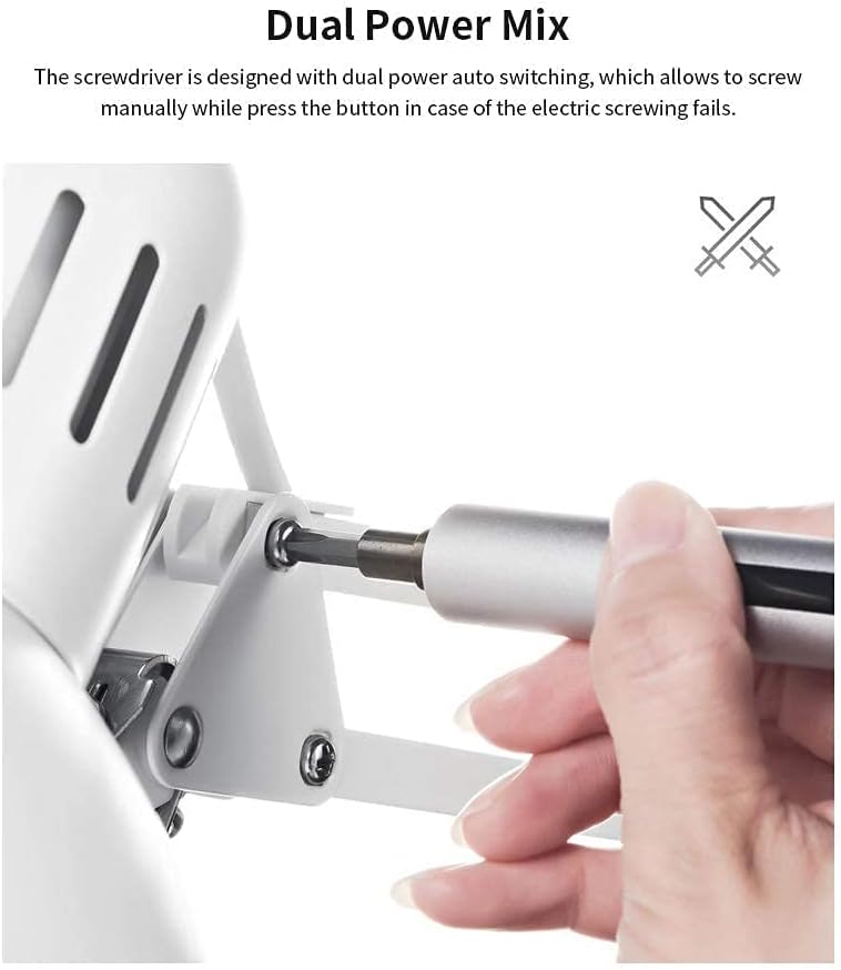 لوميف مفك براغي كهربائي لاسلكي 20 في 1، مجموعة مفكات براغي دقيقة لإصلاحات منزلية (تعمل بالبطارية) - Image 3