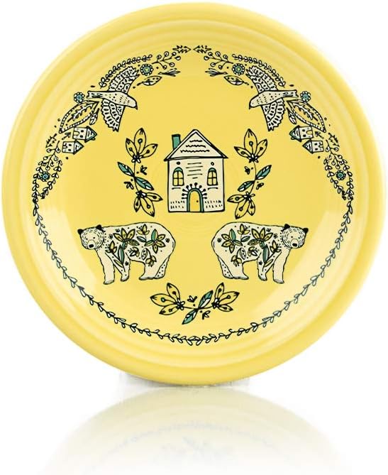 Fiesta 725 Round Salad Plate  Nordic Woodland Sunflower - Image 1