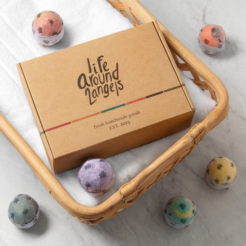 LifeAround2Angels Fun and Sweet Bath Bombs Gift Set 12 Pack Made in USA Fizzies, Shea & Coco Butter Dry Skin Moisturize, Handmade Birthday Mothers Day Gifts idea for Her/Him, Wife, Girlfriend, Kids - Image 2