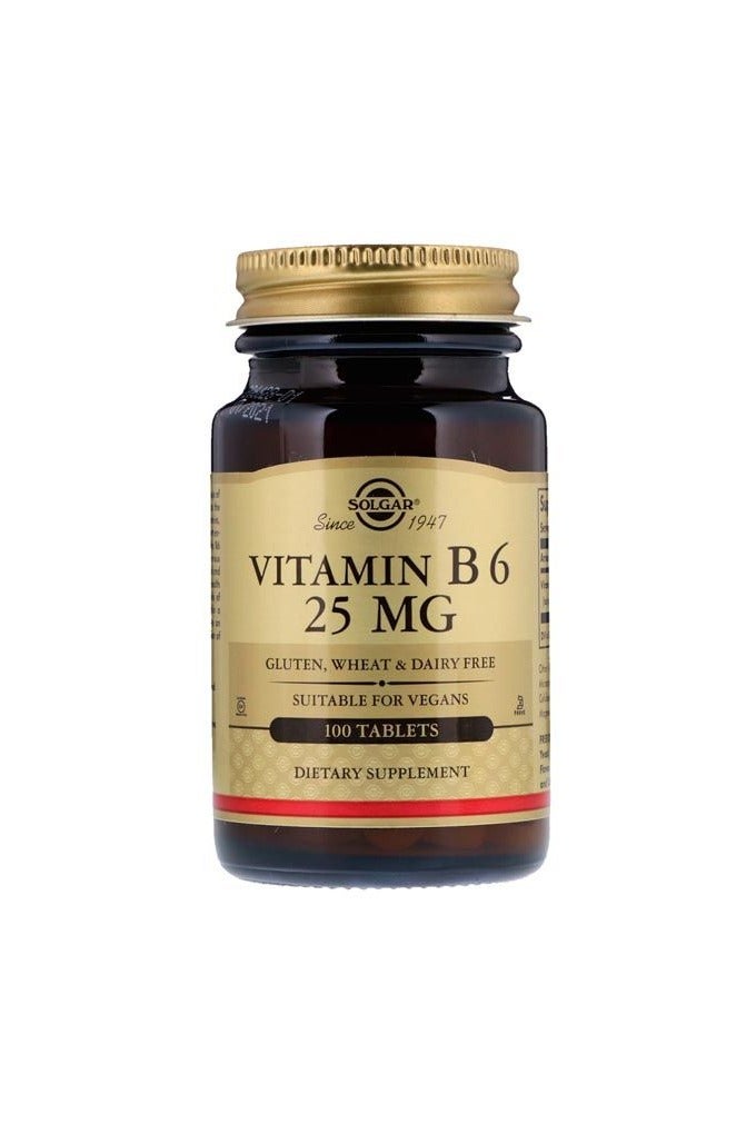 Slugar Vitamin B6 25 mg Tablets 100 Tablets