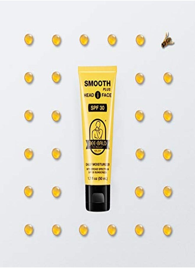 Bee Bald - Smooth Plus Daily Moisturizer W/Spf 30 Broad Spectrum Sunscreen Tones, Hydrates & Moisturizes While Protecting Skin From The Sun'S Harmful Uva/Uvb Rays. - Image 1