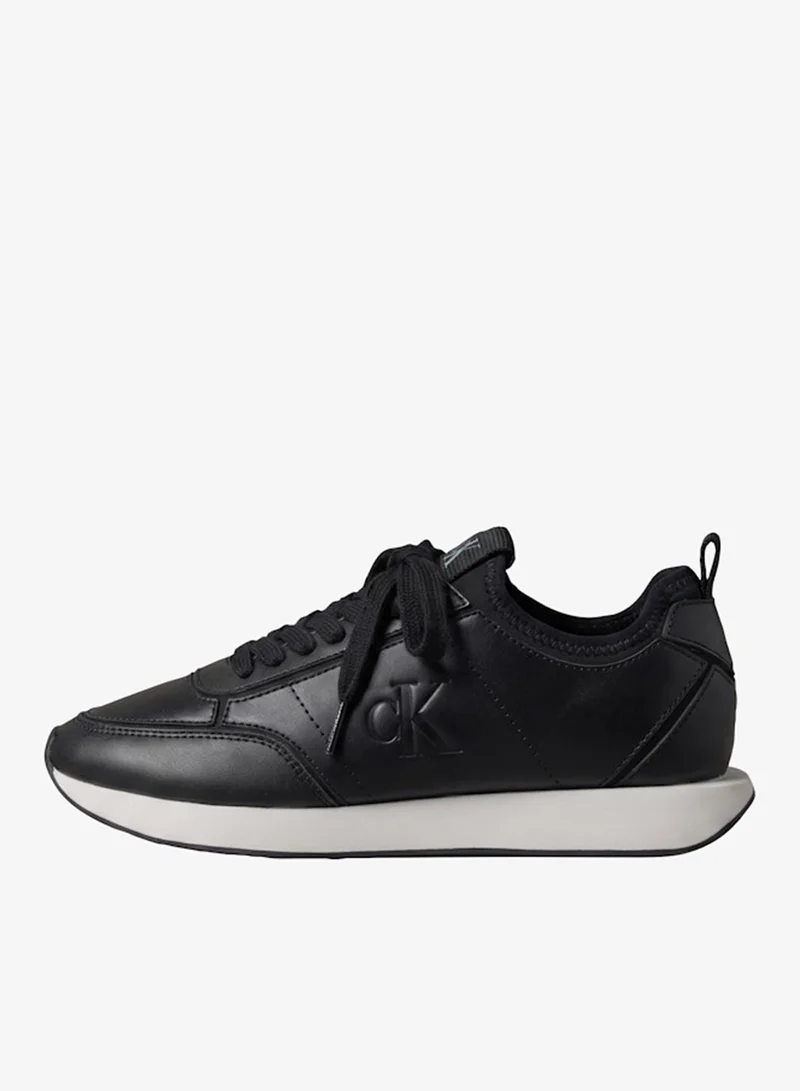 Calvin Klein Retro Runner Sock-Fit Leather Trainers