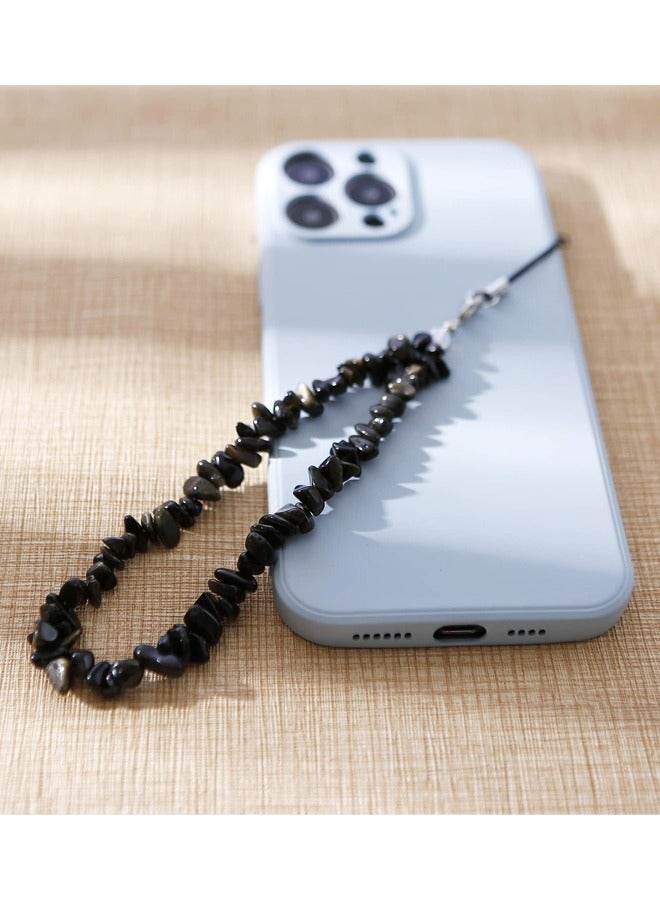 4 Pcs Natural Gem Stone Charms for Phone, AirPods - Women, Girls Wrist Strap Lanyard - Image 3