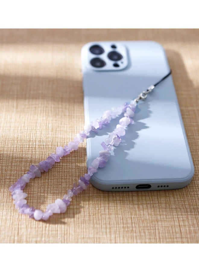 4 Pcs Natural Gem Stone Charms for Phone, AirPods - Women, Girls Wrist Strap Lanyard - Image 2