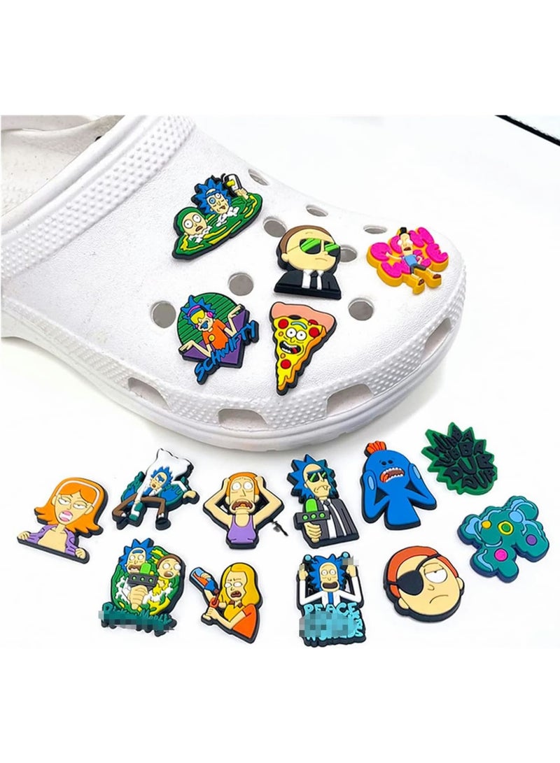 Cobest 16 Pieces Cartoon Anime Shoe Charms for Clogs and Wristbands - Fun Decorative Pins for Sandals and Personalizing Footwear for Kids and Adults - Vibrant Party Favors - Image 2