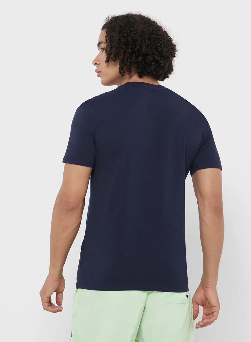 GUESS Triangle Palm Crew Neck T-Shirt