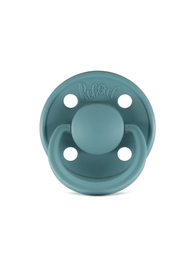 Rebael Mono Natural Rubber Round Pacifier Size 2 - Baby 6M+ (1-pack) - Powder - Image 3