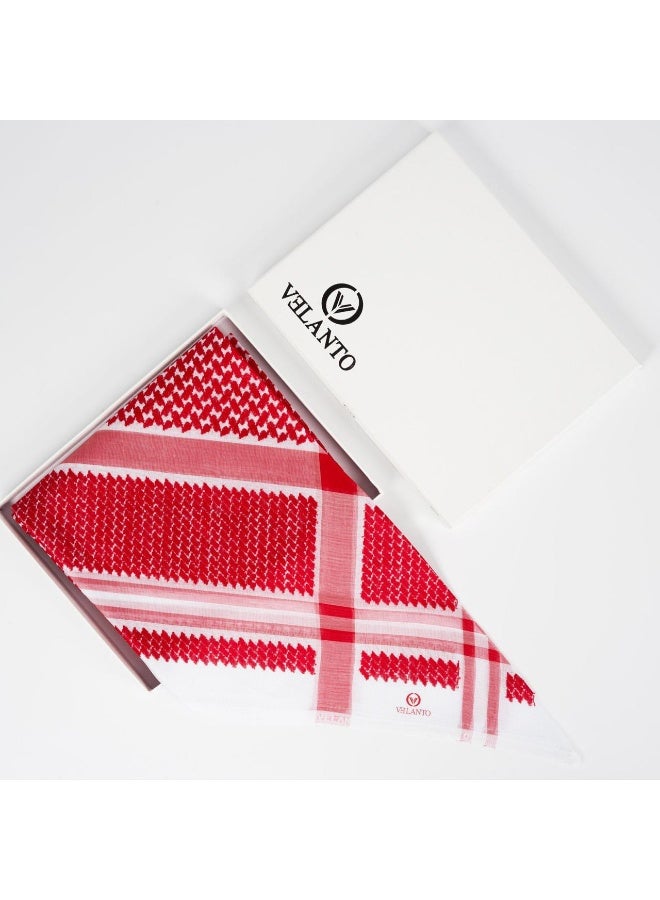 VELANTO red and white shemagh new edition - Image 1
