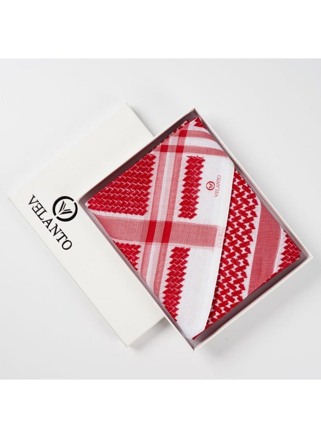 VELANTO red and white shemagh new edition - Image 2