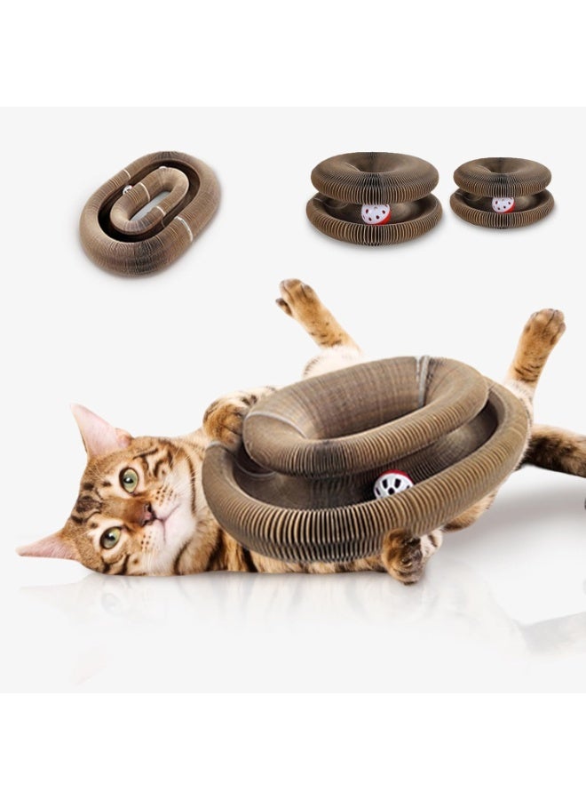 general cat Toy Magic Organ Cat Scratching Board Toy Kitty curlz Foldable Accordion Cats Toy - Image 1