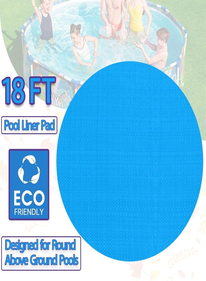Ahpuhtan 18ft Round Pool Liner Pad for Above Ground Pool, Outdoor Pool Mat for Above Ground Pool Pad, Under Pool Floor Liner Pad, Prevents - Image 2