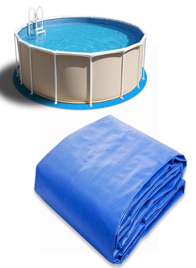 Ahpuhtan 18ft Round Pool Liner Pad for Above Ground Pool, Outdoor Pool Mat for Above Ground Pool Pad, Under Pool Floor Liner Pad, Prevents - Image 1