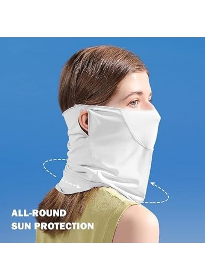 GNAFOTU Unisex UV Face Shield & Neck Gaiter, UPF 50+ Sun Protection, Elastic Face Mask with Ear Loops, Multipurpose Bandana for Outdoor Activities (14.5” x 9.4”) - Image 3