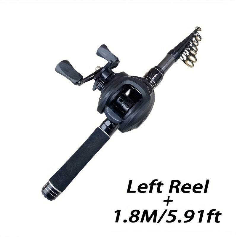 1.5/1.8/2.1/2.4M Ultra-Durable Telescopic Fishing Rod Set - High-Speed Spinning Reel Combo for Mobile Sea Fishing