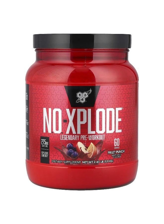 BSN - BSN, N.O.-Xplode®, Legendary Pre-Workout, Fruit Punch, 2.45 lbs (1.11 kg) - Image 1