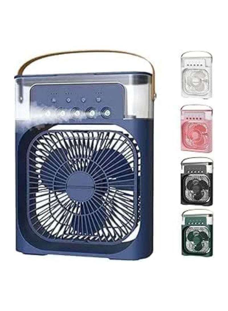 Mini Desktop Air Cooler USB Portable Desktop Air Cooler Fan with 3 Speeds LED Light USB Type-C for Small Environments  - Image 1