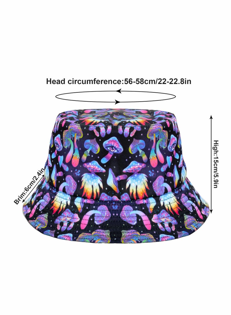 Excefore Bucket Hat for Women Men Summer Teens Double-Side Sun Hat Packable Fisherman Hat Trendy Fashion Sun Protection Cap for Fishing, Beach, Travel, Vacation - Image 5