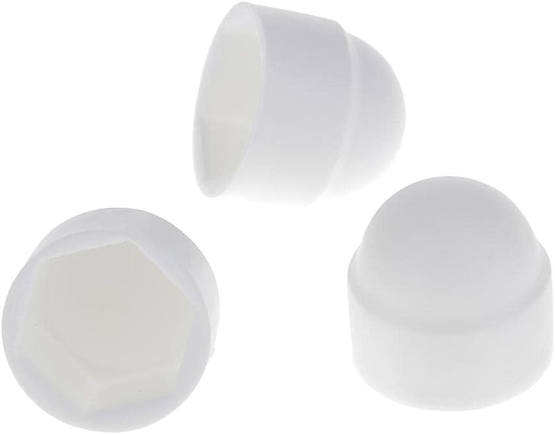 klarako 10 Pcs White M8 13x15mm Dome Bolts Nuts Protection Caps Cover Hex Hexagon Plastic - Image 4