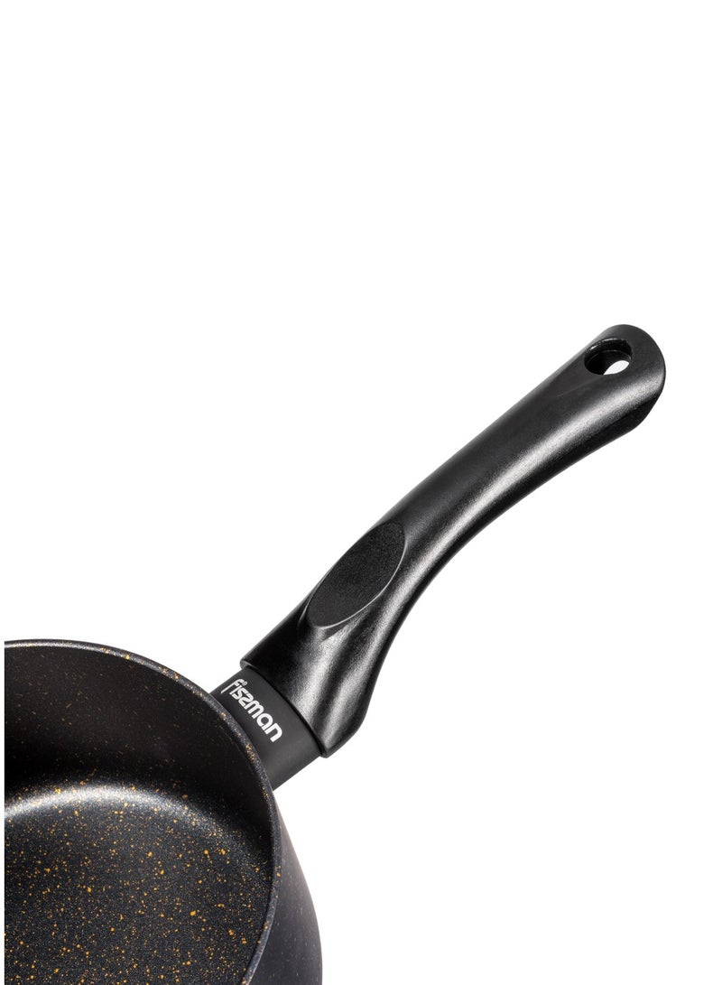 Fissman Saucepan with Glass Lid 1.5L, TouchStone Non-Stick Coating Aluminum Saucepan 16x8cm Forde Series  - Image 5