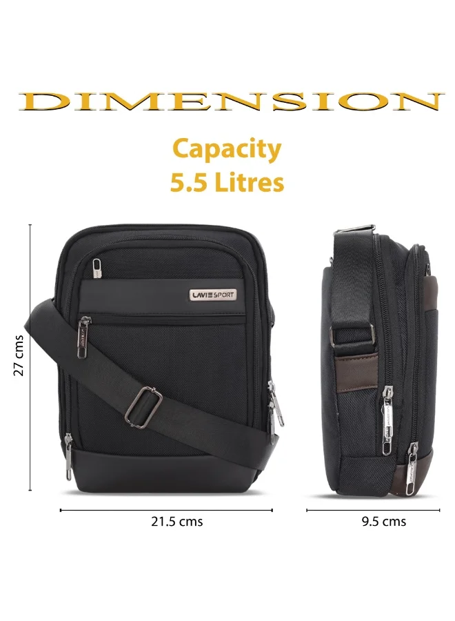 Lavie  Sport 5.5L Athos Large Sling | Crossbody (Black) for Women | Best Price UAE