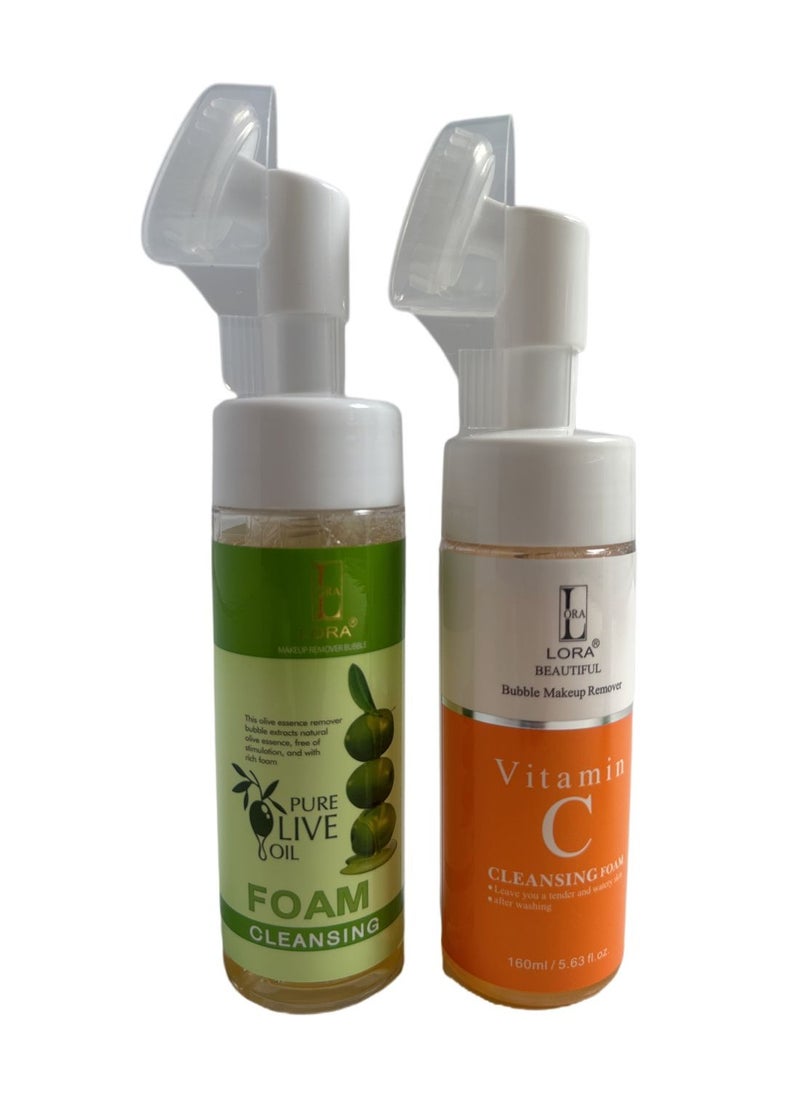 LORA Easy Makeup Remover Set to Protect Skin with Olive Oil Extract and Vitamin C 380ml  - Image 2