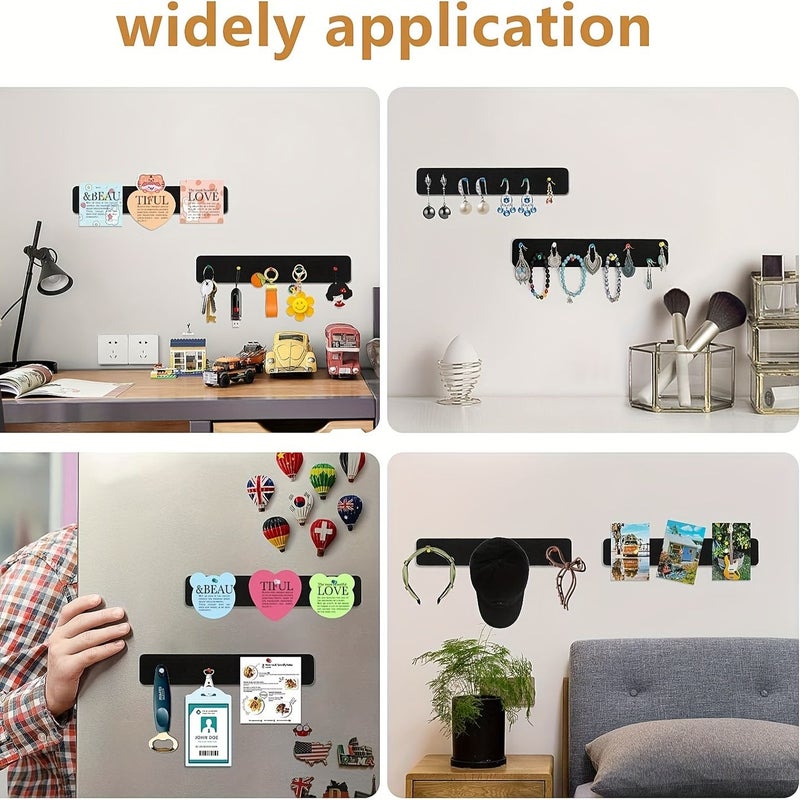 Grey Self Adhesive Felt Bulletin Board with Cork Strips for Office Notes and Photos - Image 4