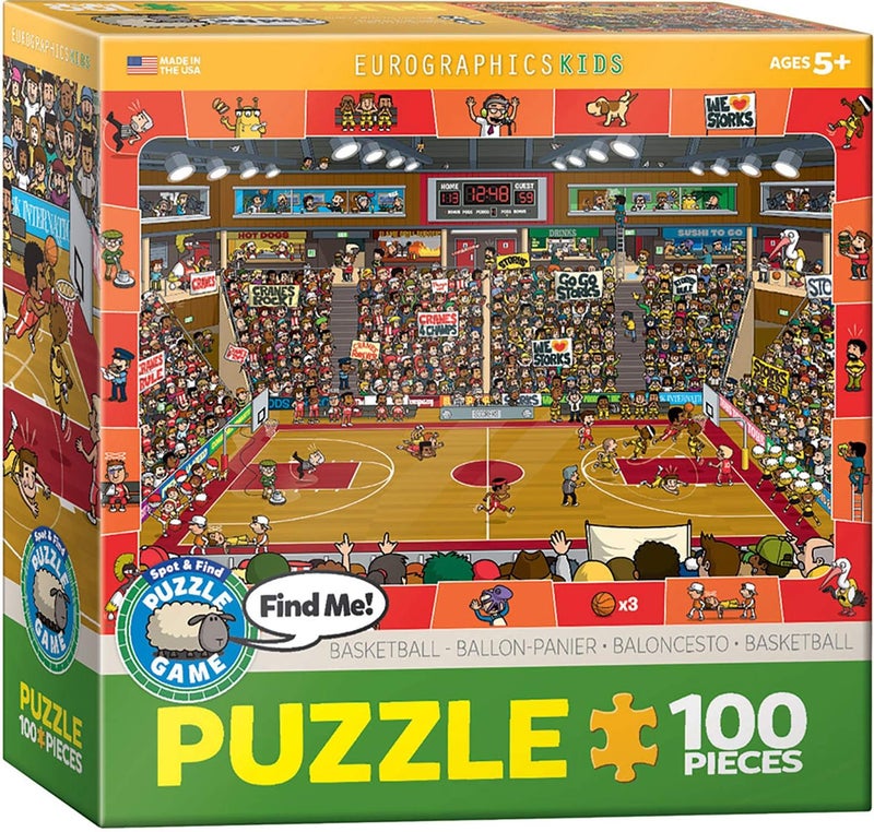 eurographics Basketball - Spot and Find Puzzle, 100-Piece - Image 1