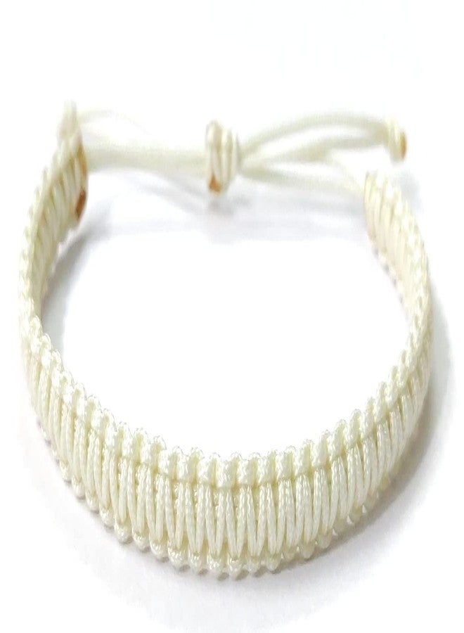 Jewel string off-white bracelet adjustable for(unisex adult)(size 5 inch to 8 inch) - Image 3
