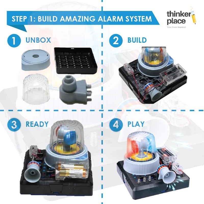 ThinkerPlace Amazing Alarm System DIY Kit | Build, Learn & Play | STEM Toy for Kids Age 8+ | Security System Learning Kit with AR Experience | Fun Educational Game - Image 3