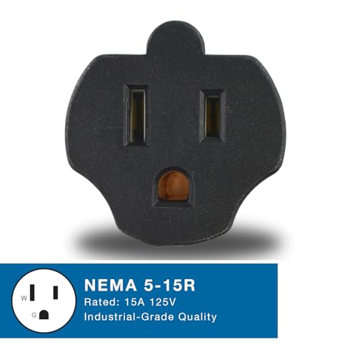Conntek 30120 UNO Locking Plug NEMA L5-15P to NEMA 5-15R 125-Volt Adapter Black, 1PCS/PK - Image 5