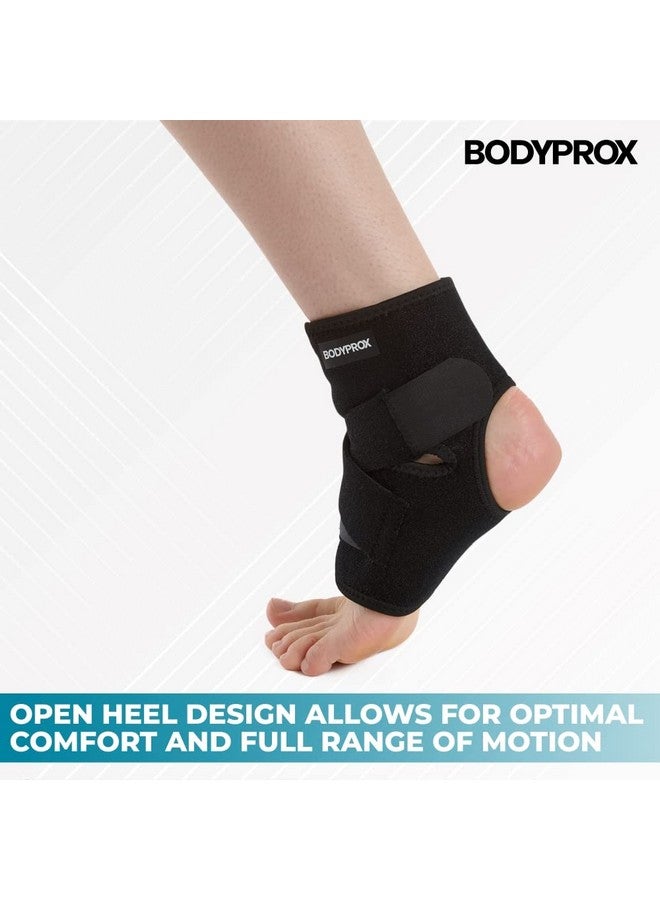 Bodyprox Ankle Support Brace, Breathable Neoprene Sleeve, Free size, Adjustable Wrap! - Image 2