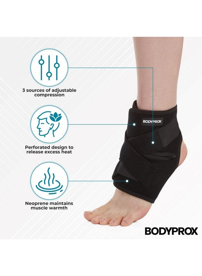 Bodyprox Ankle Support Brace, Breathable Neoprene Sleeve, Free size, Adjustable Wrap! - Image 3
