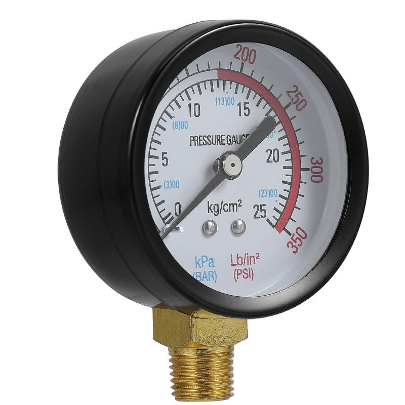 Pneumatic Vertical Pressure Gauge G1/4 0-25 Bar Air Compressor Accessory For Industrial Replacement Part Measurement - Image 2