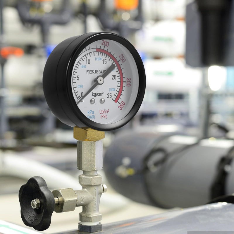 Pneumatic Vertical Pressure Gauge G1/4 0-25 Bar Air Compressor Accessory For Industrial Replacement Part Measurement - Image 5