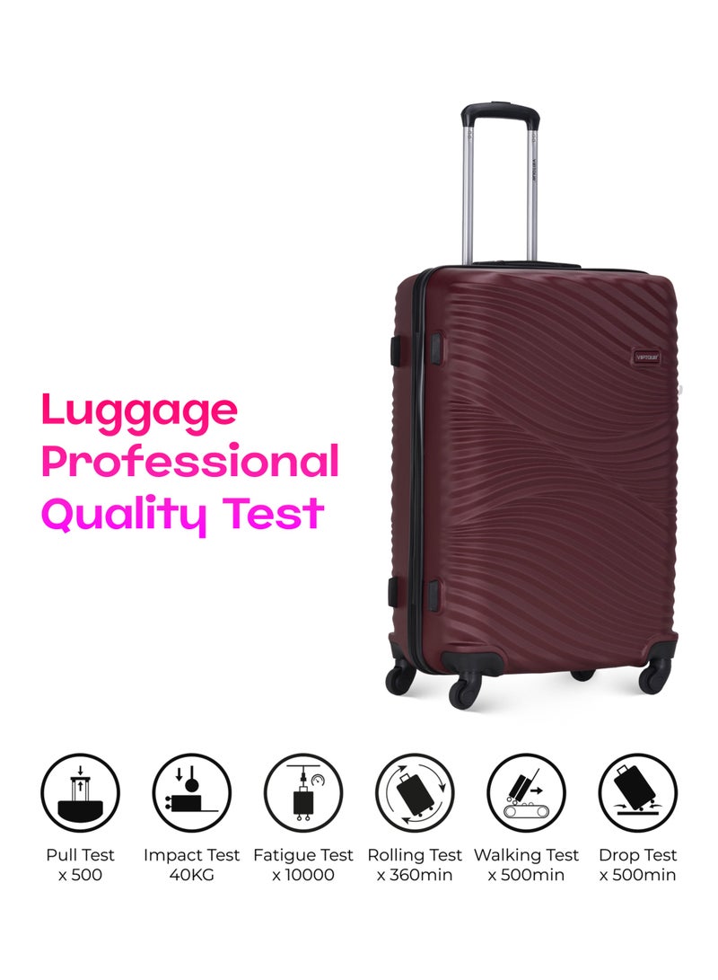 VIPTOUR ABS Material 3-Piece Hard Case Trolley Luggage Set, 4 Quiet 360° Spinner Wheels Suitcase With Combination Lock, Small (2.5kg), Medium (3kg), Large (3.8kg) (20''/24''/28'') - Image 2