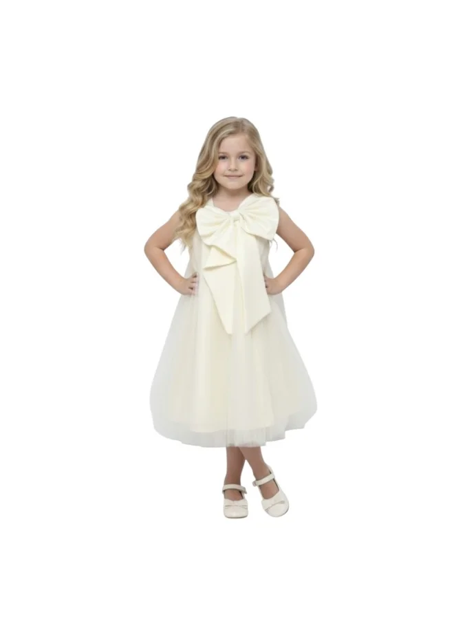 بيداني Beige Cascade Party Dress