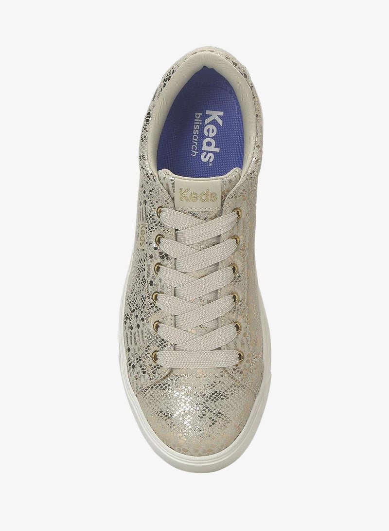 Keds Women's Park Lace Up Casual Sneaker Gold - Image 5
