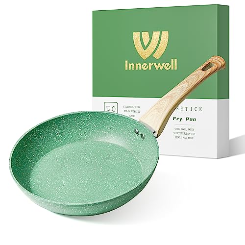 Innerwell Nonstick Frying Pan Skillet, 8 Inch Non Stick Egg Pan Omelet Frying Pans 100% PFOA-Free, Non-Toxic Healthy Cooking Pan, Induction Compatible - Image 1