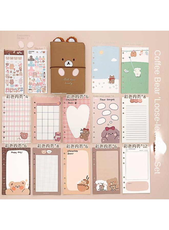 Bluejw Hand Account Book Storage Bag Hand Account Book Gift Box Suit Cute Style Girl's Heart Loose-leaf Book Girl's Notebook - Image 1