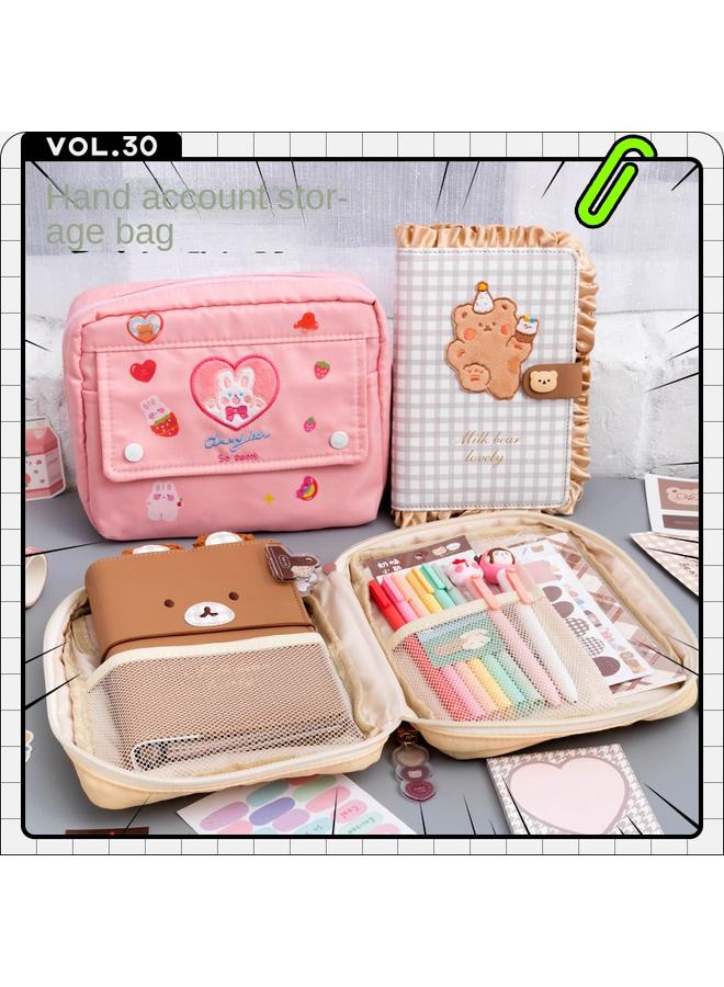 Bluejw Hand Account Book Storage Bag Hand Account Book Gift Box Suit Cute Style Girl's Heart Loose-leaf Book Girl's Notebook - Image 2