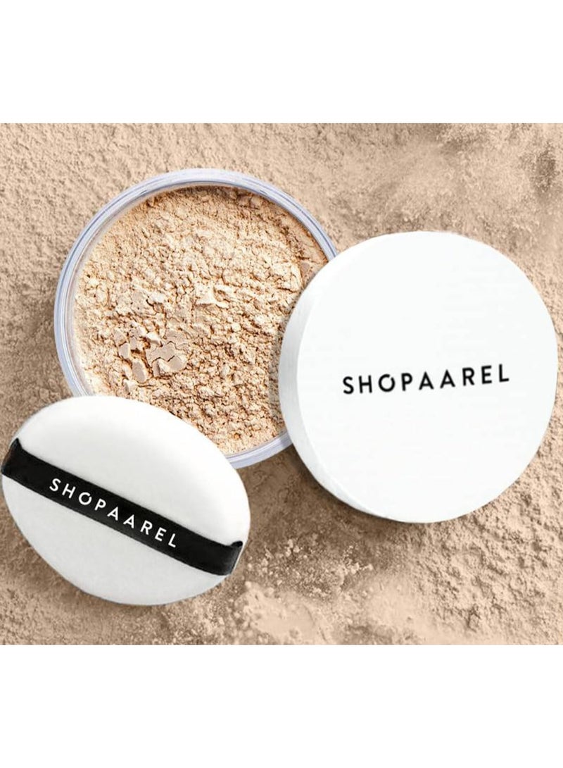 شوبارل بودرة تثبيت SHOPAAREL للتحكم في الزيوت | بودرة تثبيت مطفية (مات) تدوم طويلاً | مقاومة للتعرق، خفيفة الوزن، وتمنح ملمساً ناعماً | بودرة لمسة نهائية لمكياج الوجه للنساء (اللون الأصفر، 03) - Image 4