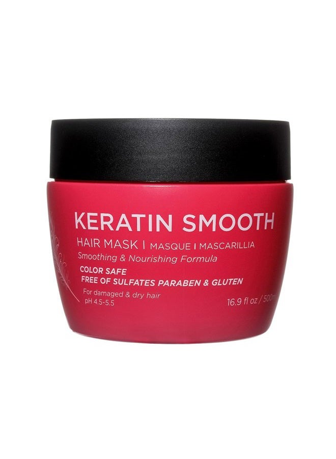 L LUSETA Luseta Keratin Smooth Hair Mask Hydrating & Nourishing for Dry Damaged Hair 16.9 oz - Image 1
