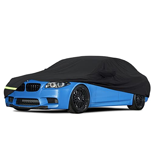 YIXIN Waterproof Car Covers for 2004-2026 BMW M5 528i 530i 530e 535i 535d 540i 550i M550i M550 Car Covers 190T Custom Fit 100% Waterproof Windproof Strap & Double Door Zipper Up to 205”L - Image 1
