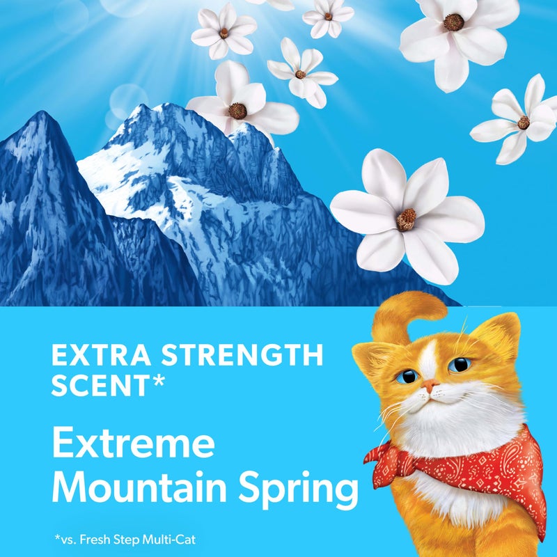 Fresh Step Extreme Clumping Litter with Febreze Freshness,Mountain Spring Scent Clumping Cat Litter with Guaranteed Odor Control,14 lb. Box,(Pack of 2) - Image 5