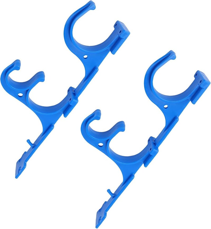 Bewinner Pole Hooks for Pool Fence Sturdy Swimming Pool Equipment Hanger for Telescopic Poles Hose Brushes, Convenient for Daily Use, Plastic, 2PCS - Image 1